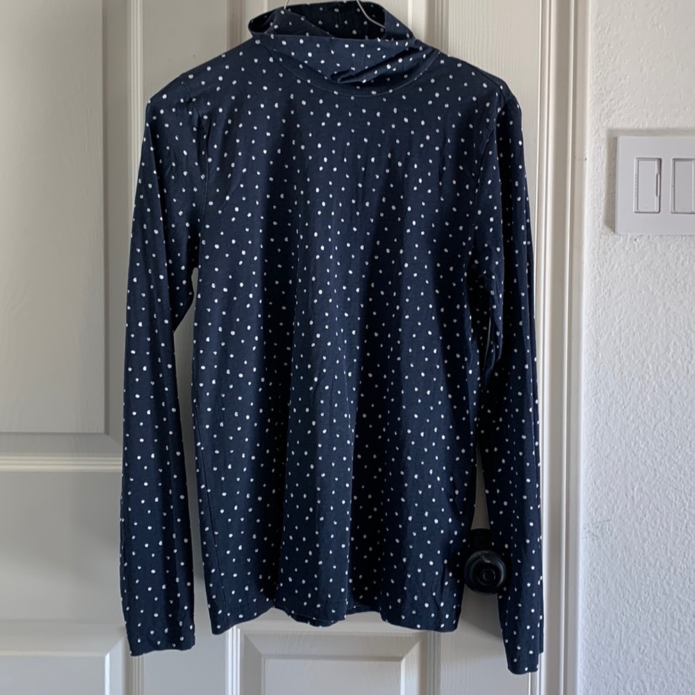 JCREW POLKA DOT TURTLENECK